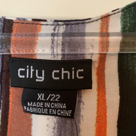 City Chic Multicolor Striped Dress - Picture 2 of 3